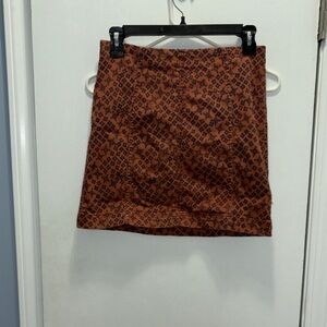 Free People skirt Brown Patterned Skirt size 8